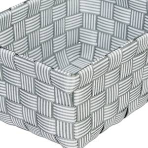 Lot de 3 paniers de rangement Gris - Blanc - Métal - Matière plastique - 31 x 11 x 21 cm