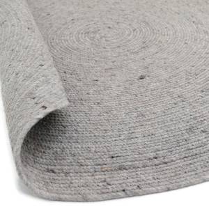 Wollteppich NEETHU  M Grau - Naturfaser - Textil - 140 x 140 x 110 cm