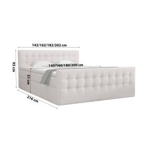 Boxspringbett Doppelbett Loures Lux Grau - Breite: 200 cm