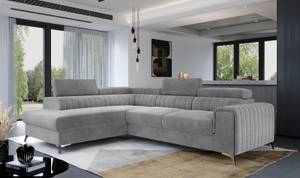 Ecksofa LAUREN Hellgrau - Ecke davorstehend links