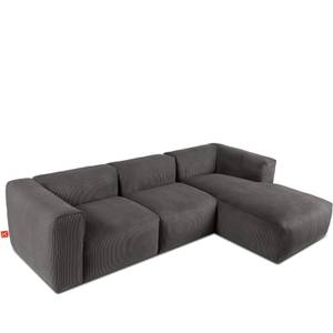 Ecksofa BUFFO 5-Sitzer Grau - Breite: 297 cm - Armlehne beidseitig montierbar - Ecke davorstehend rechts - Ottomane davorstehend rechts