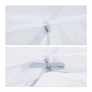 Fliegenhaube für Lebensmittel grau Grau - Weiß - Textil - 110 x 40 x 58 cm