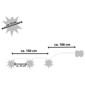 Lichterkette Starlight 3er Set Rot - Kunststoff - 14 x 14 x 31 cm