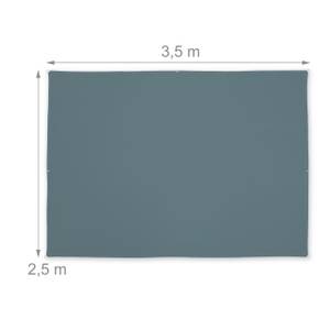 Voile d'ombrage rectangulaire gris 350 x 250 cm