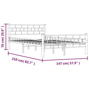 Cadre de lit Noir - Largeur : 147 cm