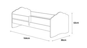 Einzelbett für Kinder 164 x 63 x 88 cm