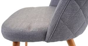 Chaise capitonnée D53 (lot de 2) Gris - Textile - 48 x 77 x 46 cm