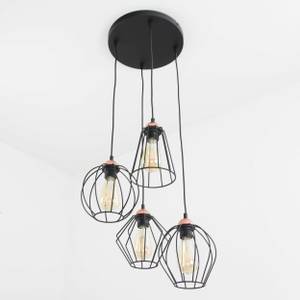 Lustre suspension GALAXY Noir - Cuivre - 46 x 95 x 46 cm - Nb d'ampoules : 4