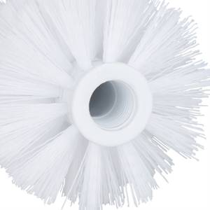 Brosse à WC en lot de 3 blanc Argenté - Blanc - Métal - Matière plastique - 8 x 35 x 8 cm