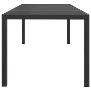 Table de salle à manger de jardin 294371 Noir - Bois manufacturé - Métal - Matière plastique - 90 x 74 x 185 cm