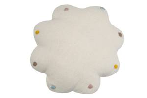 Coussin en coton lavable, ROUND COOKIE Beige - Textile - 25 x 5 x 25 cm