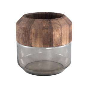 Vase Yacin Marron - Bois massif - 20 x 20 x 20 cm