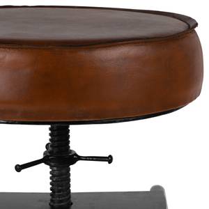 Tabouret de bar Ø 32x70-89cm brun/noir Noir - Marron - Métal - 35 x 89 x 35 cm