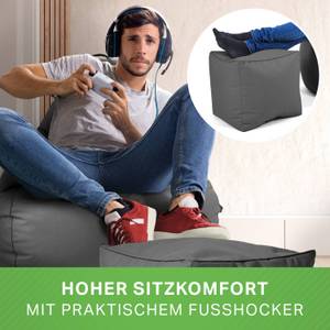 Gaming Sitzsack + Hocker "Cozy+Cube" Grau