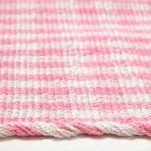 Karierter handgewebter Teppich Pink - 60 x 90 cm