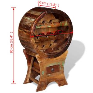 Weinregal 243973 Massivholz - 30 x 90 x 55 cm