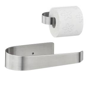 Porte-papier toilette acier inoxydable Argenté - Métal - 16 x 4 x 9 cm
