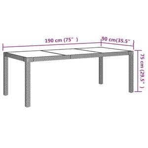 Salle à manger (lot de 7) 3001857-10 Marron - Gris