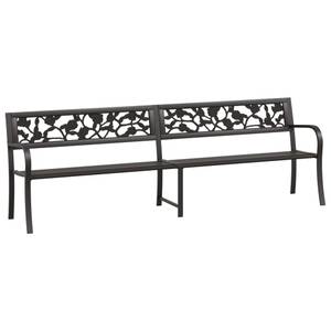 Banc de jardin 3005095-2 Noir - Métal - Matière plastique - 246 x 77 x 246 cm