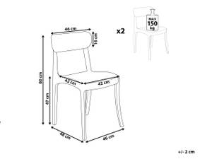 Chaise de réception COVINGTON Matière plastique - 46 x 80 x 48 cm