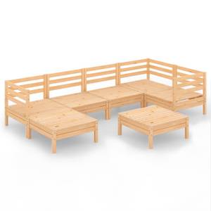 Garten-Lounge-Set Braun - Massivholz - Holzart/Dekor - 64 x 29 x 64 cm