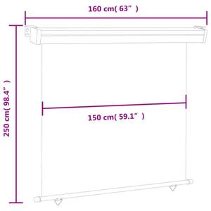 Auvent latéral de balcon 3001573 Marron - 160 x 150 cm