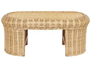 Table de jardin LIVADEIA Bleu - Rotin - 96 x 40 x 60 cm