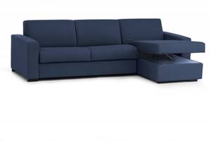 Sofa mit Halbinsel Nicoletta Blau