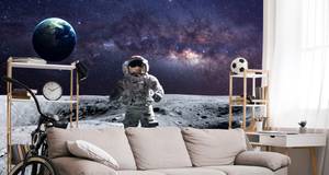 Fototapete ASTRONAUT Kosmos Mond 3D 270 x 180 x 180 cm