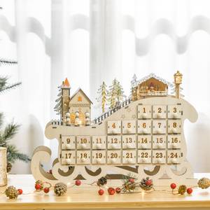 Adventskalender 830-418 Braun - Holzwerkstoff - 10 x 31 x 45 cm