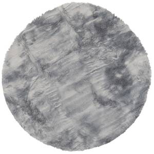 Fellteppich Aspen Rund Meliert Grau - 120 x 120 cm