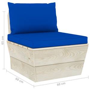 Gartensitzgruppe K100(6-tlg) Blau - Massivholz - 65 x 60 x 60 cm