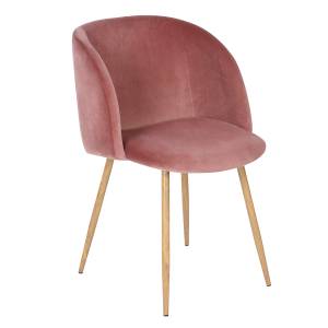 Esszimmerstühle YNEZ ROSE UK 2PCS Pink - Textil - 59 x 82 x 54 cm