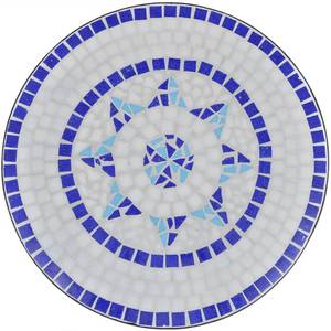 Gartenmöbel (3-teilig) 299764 Blau - Keramik - Metall - 60 x 70 x 60 cm