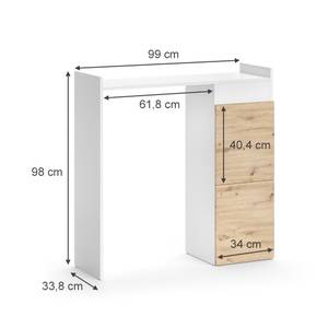 Waschmaschinenschrank Alf 40615 Weiß - Holzwerkstoff - 99 x 98 x 34 cm