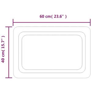 LED-Badspiegel DE928 Glas - 60 x 40 x 40 cm