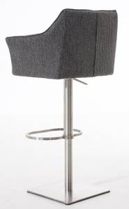 Tabouret de bar Damaso Lot de 2 Gris minéral - Argenté