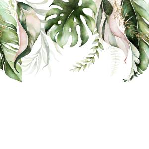 Papier peint Feuilles tropicales effet 400 x 280 x 280 cm