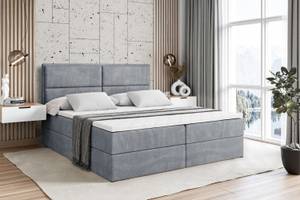 Boxspringbett GRATUN Grau - Breite: 160 cm - H3