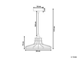 Pendelleuchten TORRE Glas - 26 x 117 x 26 cm