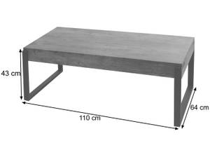 Couchtisch L53 Braun - Holzwerkstoff - Metall - Holzart/Dekor - 110 x 43 x 64 cm