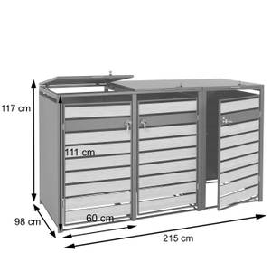 XL 3er/6er-Mülltonnenverkleidung J81 Kirschbaum Dekor