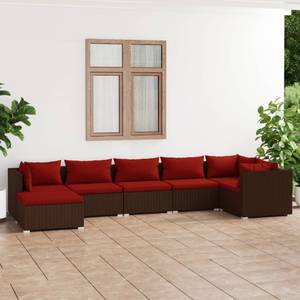 Garten-Lounge-Set (7-teilig) 3013633-15 Braun - Rot