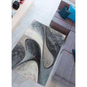 Tapis salon GARCA 80x150 bleu Bleu - 80 x 13 x 150 cm