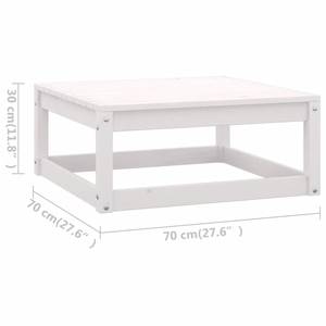 Salon de jardin (lot de 5) 3009868-1 Blanc - Bois massif - Bois/Imitation - 70 x 30 x 70 cm