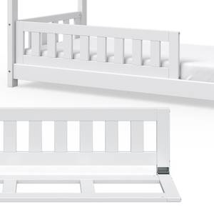 Rausfallschutz Kinderbett Weiß - Massivholz - 120 x 33 x 120 cm
