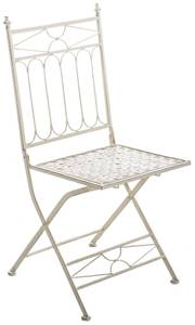 Chaises de jardin Asina Lot de 2 Blanc crème