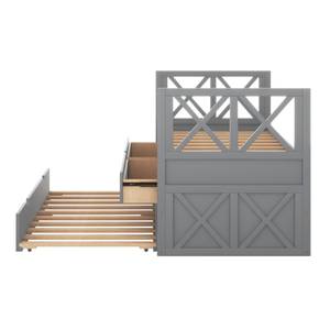 Tagesbett WoodyⅠ Grau - Holzwerkstoff - Massivholz - Holzart/Dekor - 190 x 90 x 204 cm