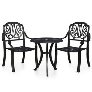 Ensemble de bistro (lot de 3) 3011720 Noir - Métal - 62 x 65 x 62 cm