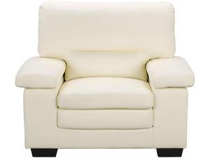 Ensemble canapé fauteuil  MIMAS Blanc - Cuir véritable - 89 x 97 x 210 cm